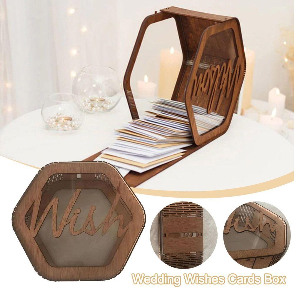 

Transparent Money Saving Box Wooden Money Storage Bank New Coin Storage Box Adults