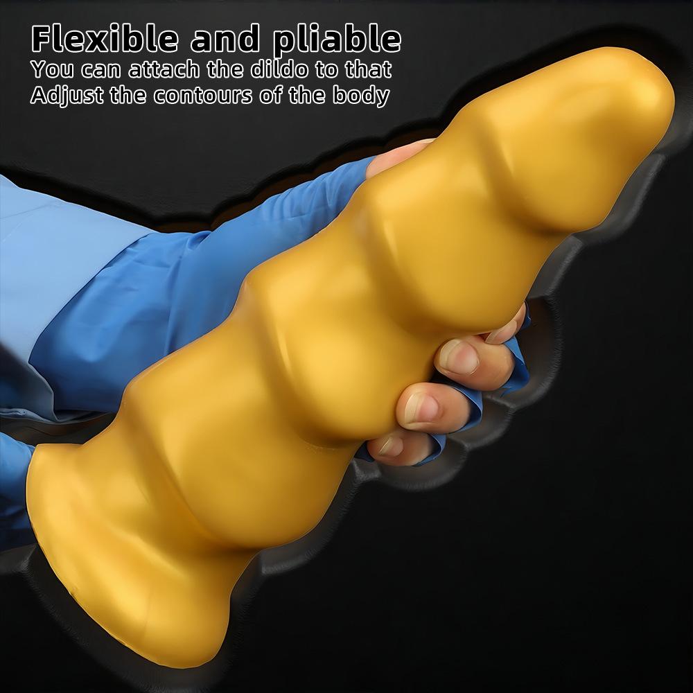 Silikonový anální kolík, Zlatý butt plug pro muže a ženy, Měkký od velikosti pro začátečníky po velkou velikost, Anální trenér pro potěšení a stimulaci
