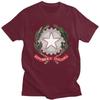 Custom Emblem Of Italy T Shirts Men 100 Cotton Tees Italian Flag Tshirt ShortSleeve Fashion Tshirt