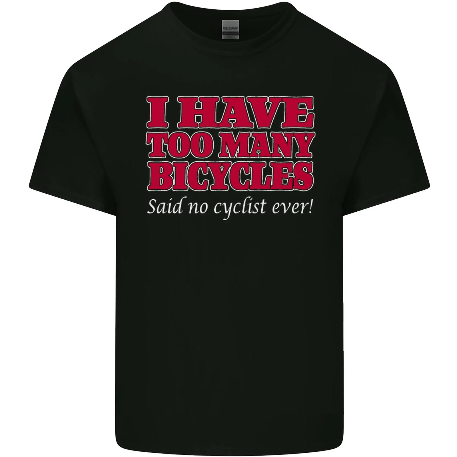 Cycling Too Many Bicycles Said No Cyclist Kids T-Shirt Childrens XL