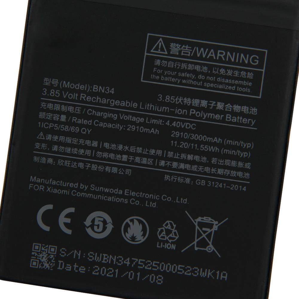 NEW Replacement Battery For Xiaomi Red mi 5A Redrice 5A BN34 Phone Battery 3000mAh