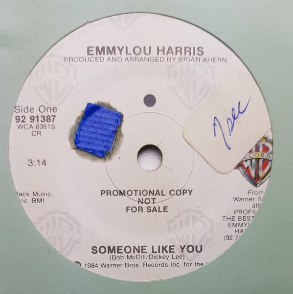 

7inch Record EMMYLOU HARRIS Someone Like You Light Of The Sta 9291387PROMO Warner Bros. Re 1985 Canada Pop Used