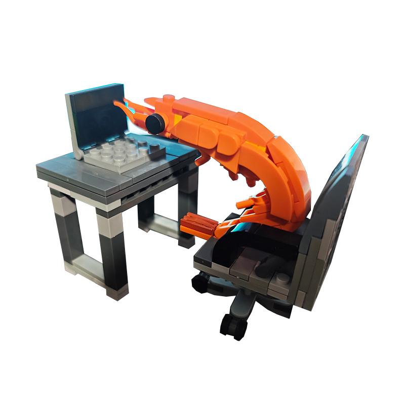 

Popular Moc Construction Block Shrimp Model Figurines, Game Assembly, Young Boys And Girls Randomly Mixing, Internet Celebrity Creative