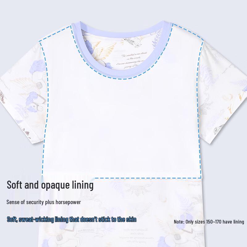 Girls' Summer Short Sleeve Cartoon Pajama Set