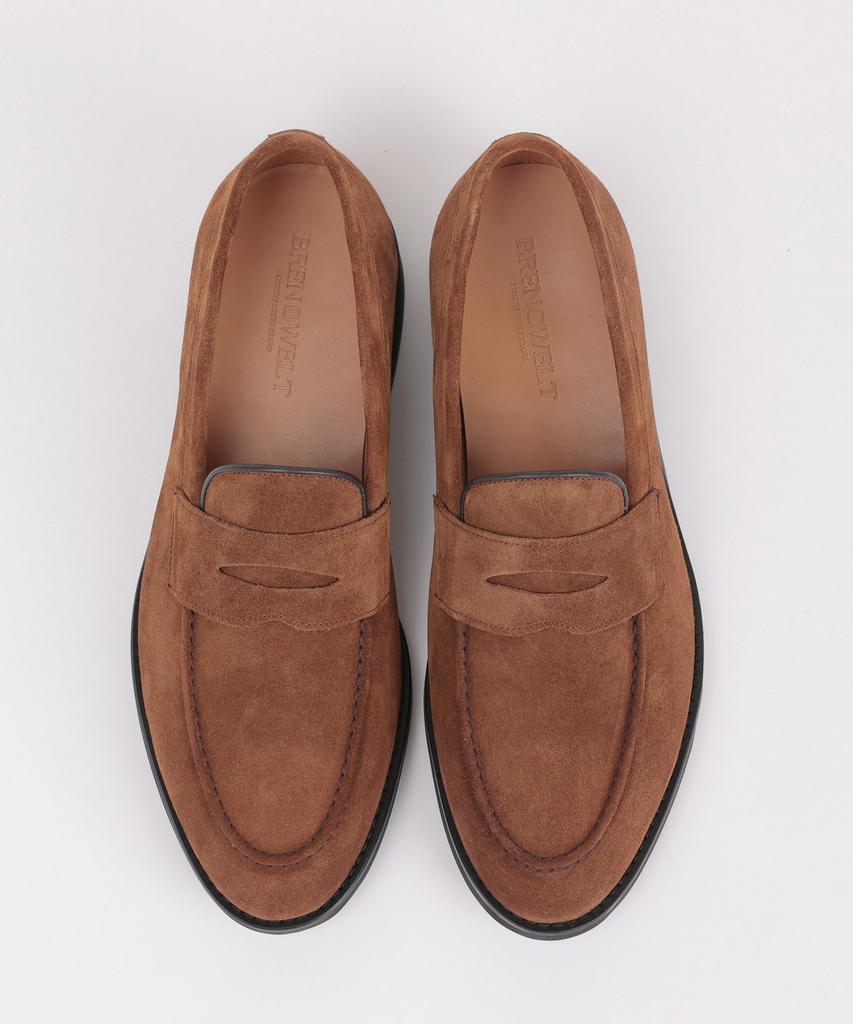 Brenowelt First Italian Suede Light Brown Penny Loafers