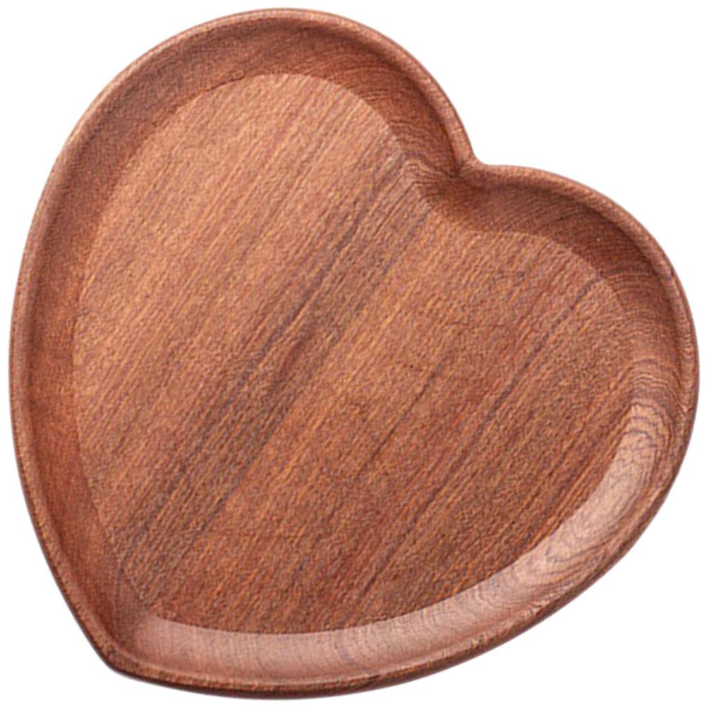 Heart Shaped Wooden Pallet Portable Snack Food Dessert Tray Tableware Tray Decorative Hotel Serving Dishes Trays Platters