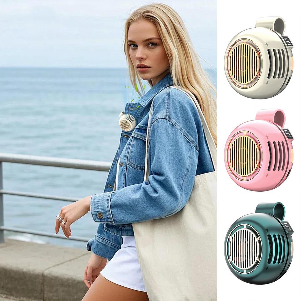 Bladeless Clip Fan Quiet Rechargeable 360 Degree Rotatable Portable Cooling Fan for Neck Waist Desk, Home Office Travel Camping