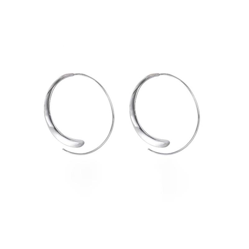 Минималистичные гладкие серьги-кольца, простые и шикарные, универсальные, элегантные серьги для женщин, изящные и стильные украшения