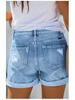 2021 Bestseller Elastische Zerrissene Damen-Denimshorts