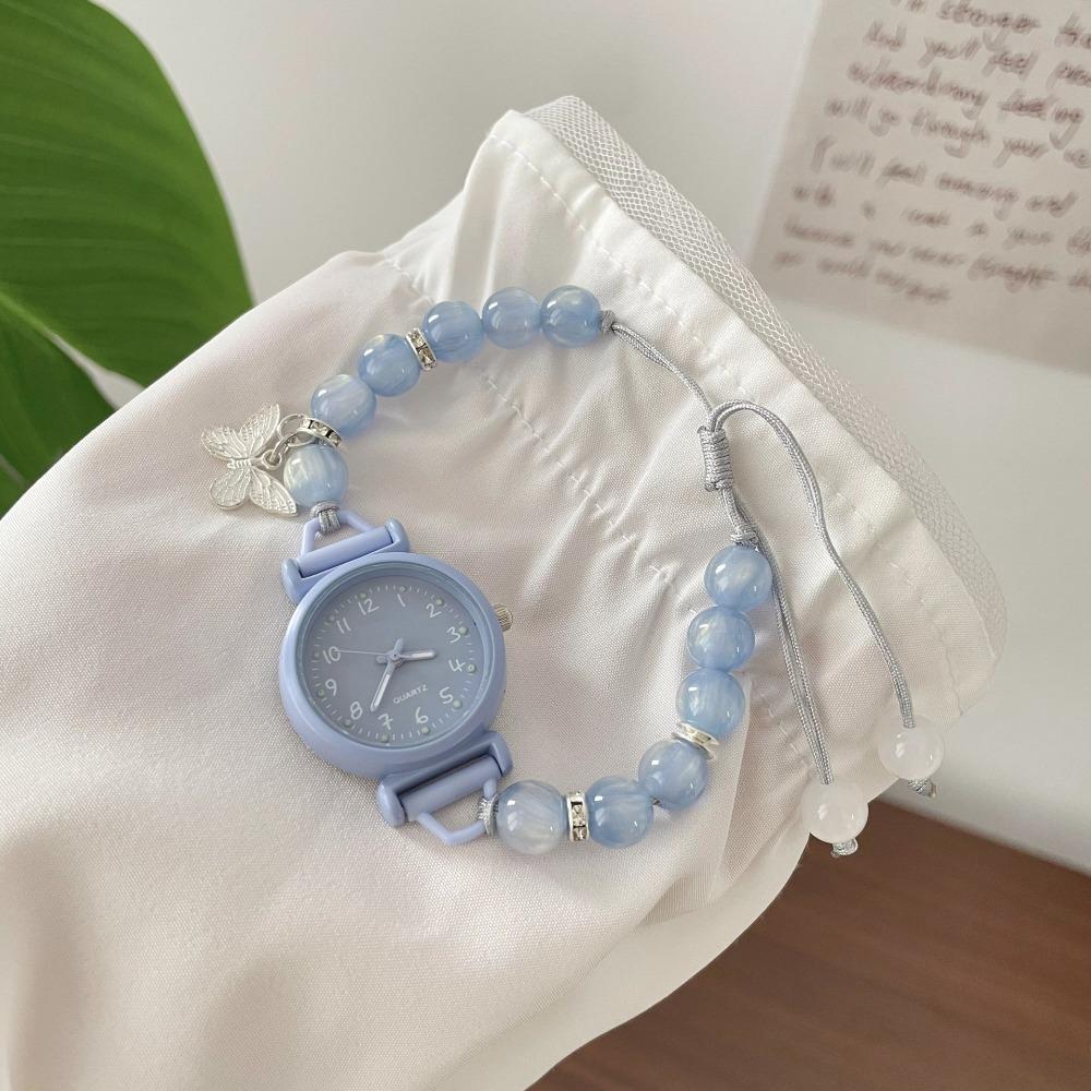 Adjustable Chain Watch Butterfly Pendant Quartz Watch Fashion Bracelet Watch for Women Girls