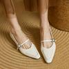 Fashion 2025 New Spring Women Pumps Genuine Leather Shoes for Women Square Toe Thin Heel Shoes Shallow Buckle Strap Mary Janes Shoes