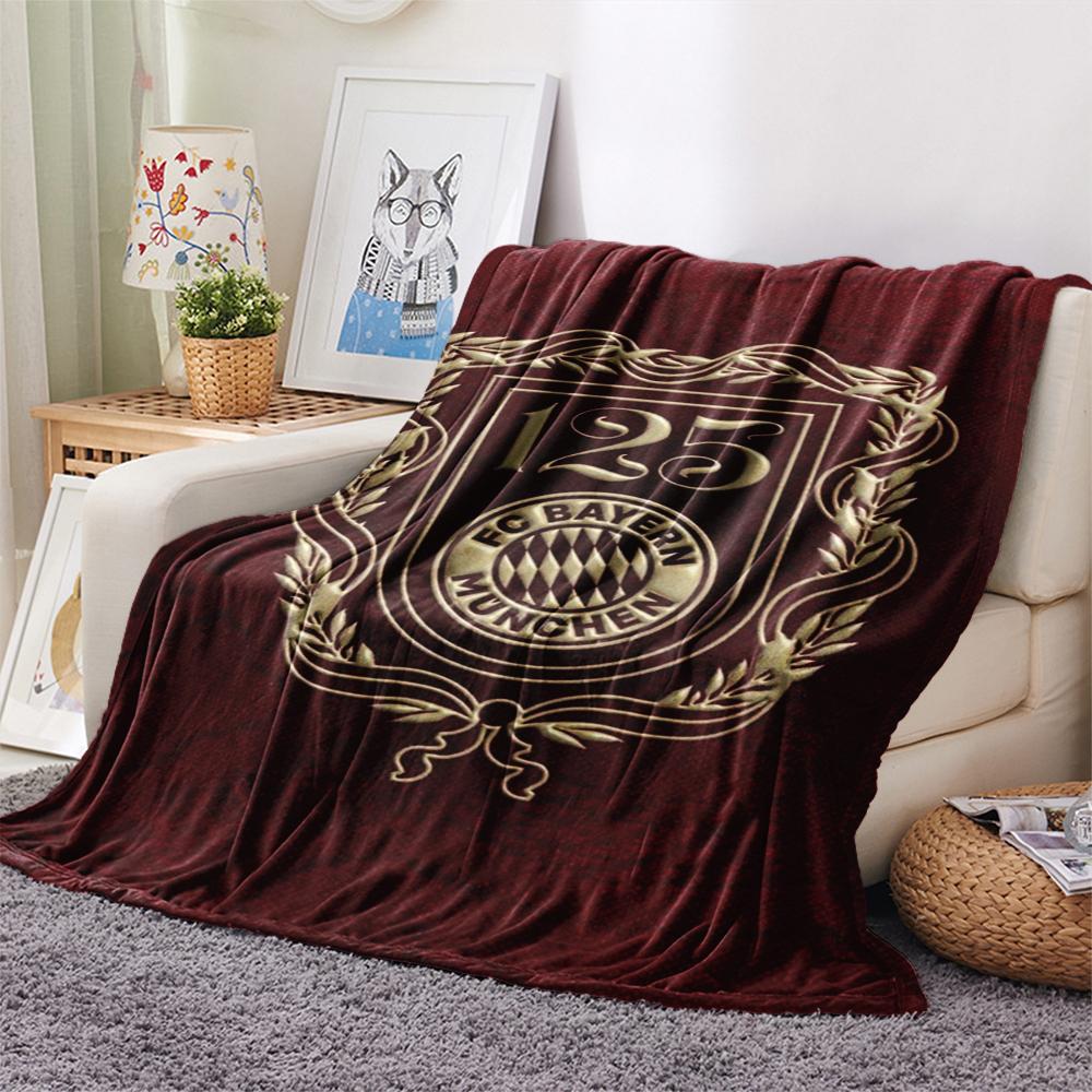 1pc FC Bayern Munich Print Flannel Blanket, High Quality Comfortable for All Seasons, Home Decor, Warmth and Comfort, Perfect for Christmas Gifts46