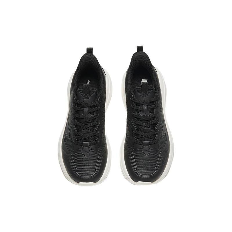 Anta Energie-Ring Wasserabweisende Dämpfung Abriebfeste Niedrige Laufschuhe Damen Schwarze Sneaker