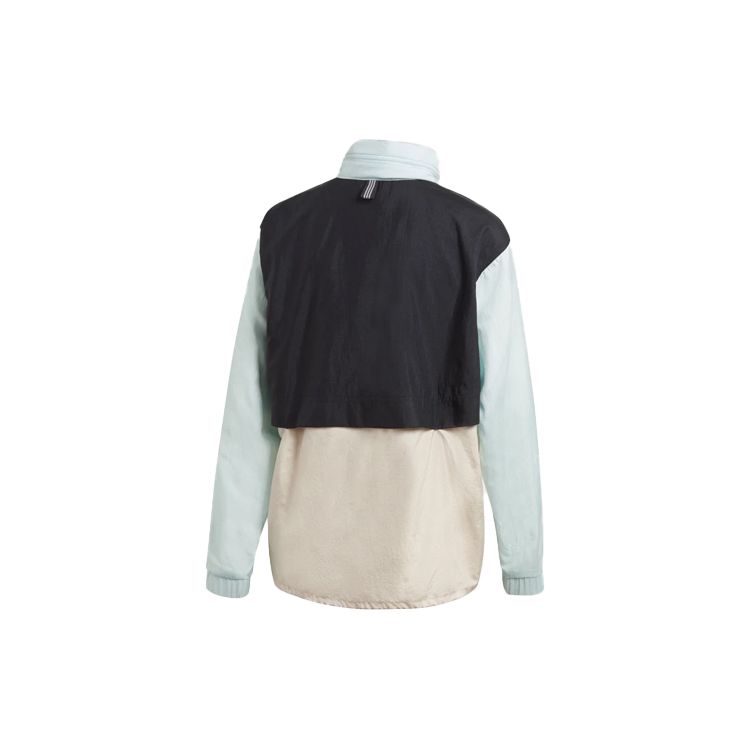 Adidas Originals Color Block Stand Collar Long Sleeve Zip Retro Sports Jacket Women jackets Black GD2532