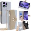 For Oppo K13 Turbo Pro 5G Case Mirror Wallet Leather Phone Cover with Chain Shoulder Strap