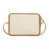 Bally Gare Striped Suede Embroidered Logo Zipper Closure Fabric Crossbody Bag Men Bags Beige 6304838