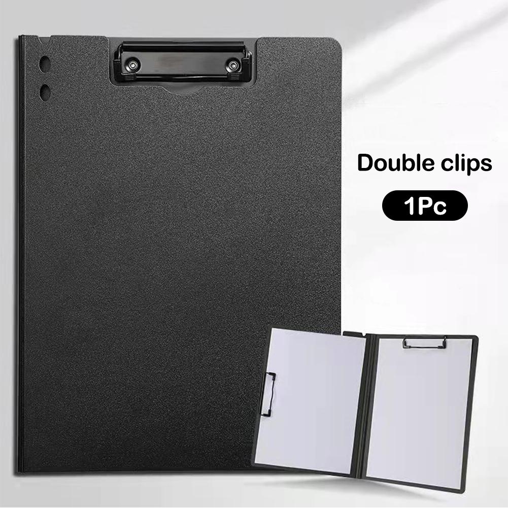 A4 Винтажная складная горизонтальная папка с двойным зажимом для документов, органайзер для документов с обложкой, для бизнеса, студентов, магазина канцелярских принадлежностей Double Clip