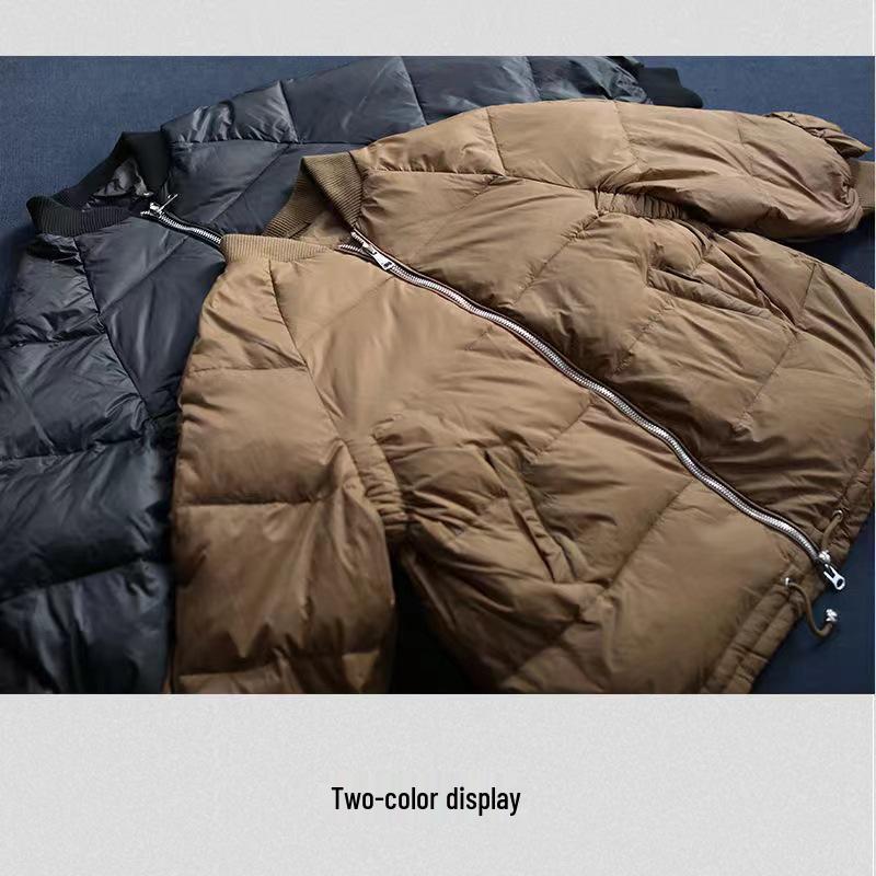 2025 Women's Winter Oversized Lotus Leaf Collar Zipper Jacket: Trendy, Lightweight, Warm Streetwear.