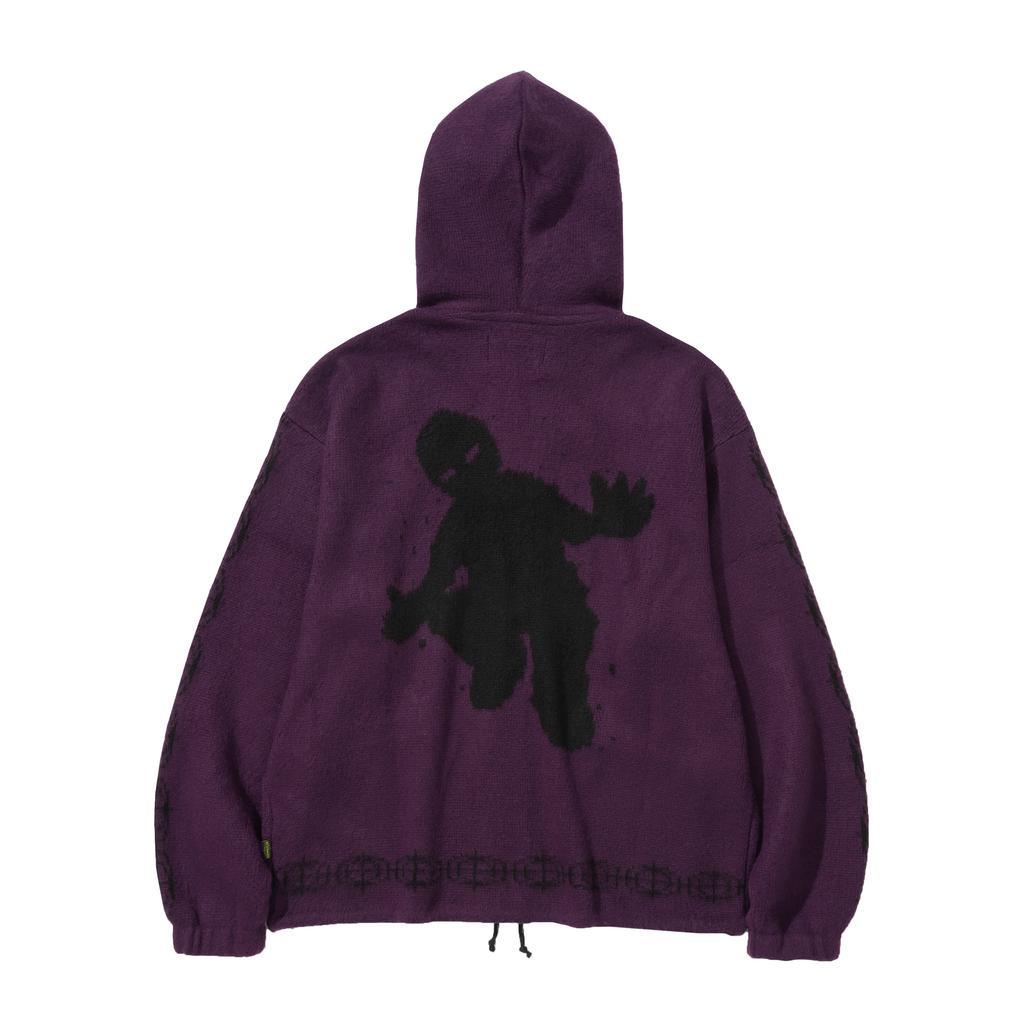 AFTERMATH Mohair Zip Hoodie (Purple)