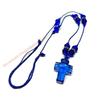 85AD Multiple-facets Crystal Bead Rosary Necklace Bead Chain Pendant