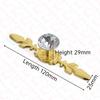 KAK Gold Diamond Crystal Glass Cabinet Knobs and Handles Cupboard Door Pulls Zinc Alloy Kitchen Handle Furniture Door Hardware