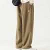 Pantalones de trabajo para hombre, pierna ancha, estilo Retro, transpirables, versátiles, largos, sueltos, de Color sólido, pantalones rectos que combinan con todo