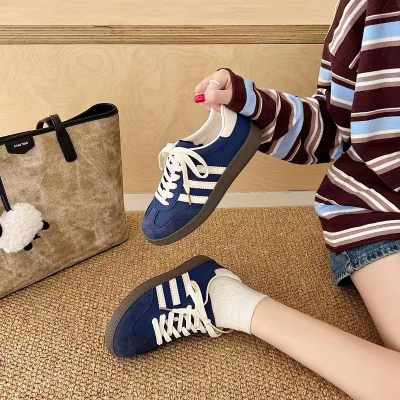 

Женская обувь новая весенне-осенняя обувь на доске повседневная спортивная обувь ретро маленькие белые балетки 40 синий