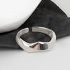 Neue Mode Silberfarbene Geometrische Offene Ringe für Damen Einfache Unregelmäßige Glatte Verstellbare Fingerringe Party Schmuck Geschenke
