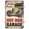 Retro Hot Rod Garage Metal Tin Sign Vintage Style Wall Door Decor for Man Cave Home Workshop