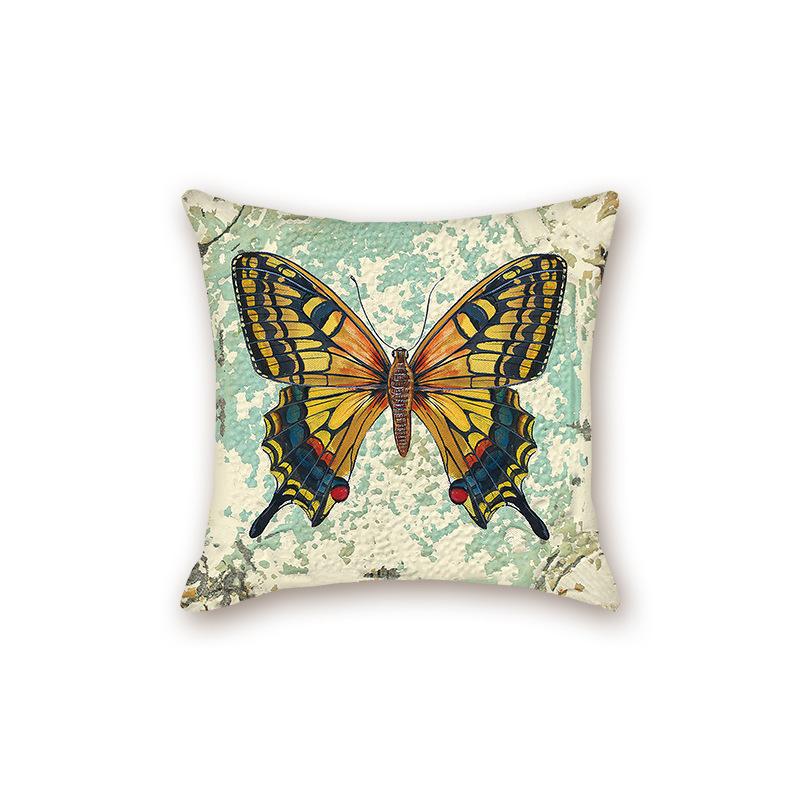 New Retro Stamp Series Decorative Sofa Cushion Pillow Cover Bedside Bedroom Backrest Pillow