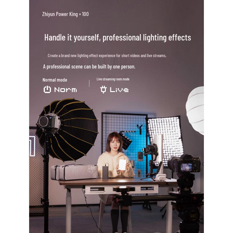 ZHIYUN X100 Portable 100W COB Fill Light for Photography & Livestreaming
