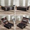 Set of 4 Handmade Vintage Crazy Horse Leather Eyeglass Cases with Magnetic Snap Closure