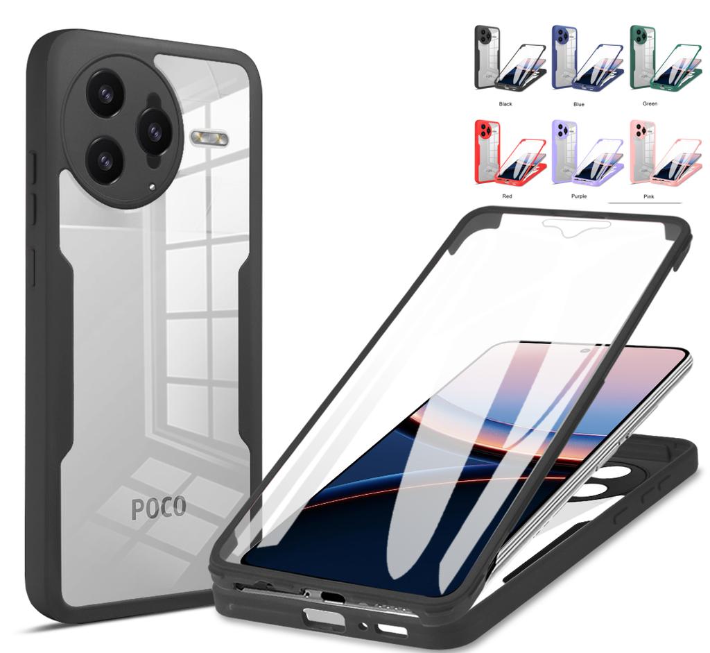 360 Celotělový Průhledný Kryt Přední+Zadní Pro Xiaomi Mi Poco F7 Pro PocoF7 Poko Little F7 Ultra 5G Silikonový Nárazuvzdorný Kryt