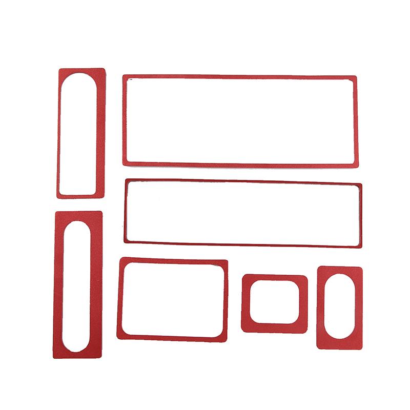 

Алюминиевый сплав, кнопка управления центром автомобиля, декоративные наклейки на рамку для Hummer H2 2003-2007, авто интерьер красный