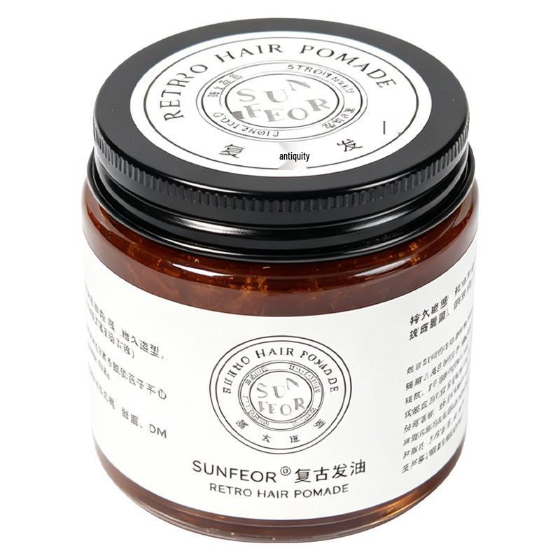 Retro Men s Hair Pomade - Styling Cream & Moisturizing Wax for Slick Back & Shaping Standard Size