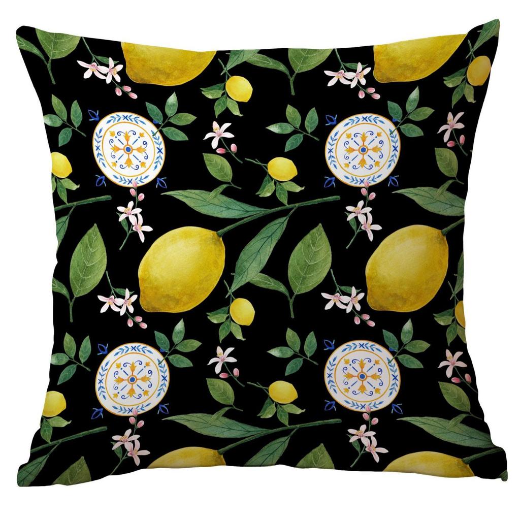 Geometric Summer Lemon Pillow Case Home Sofa Cushion Pillow Case