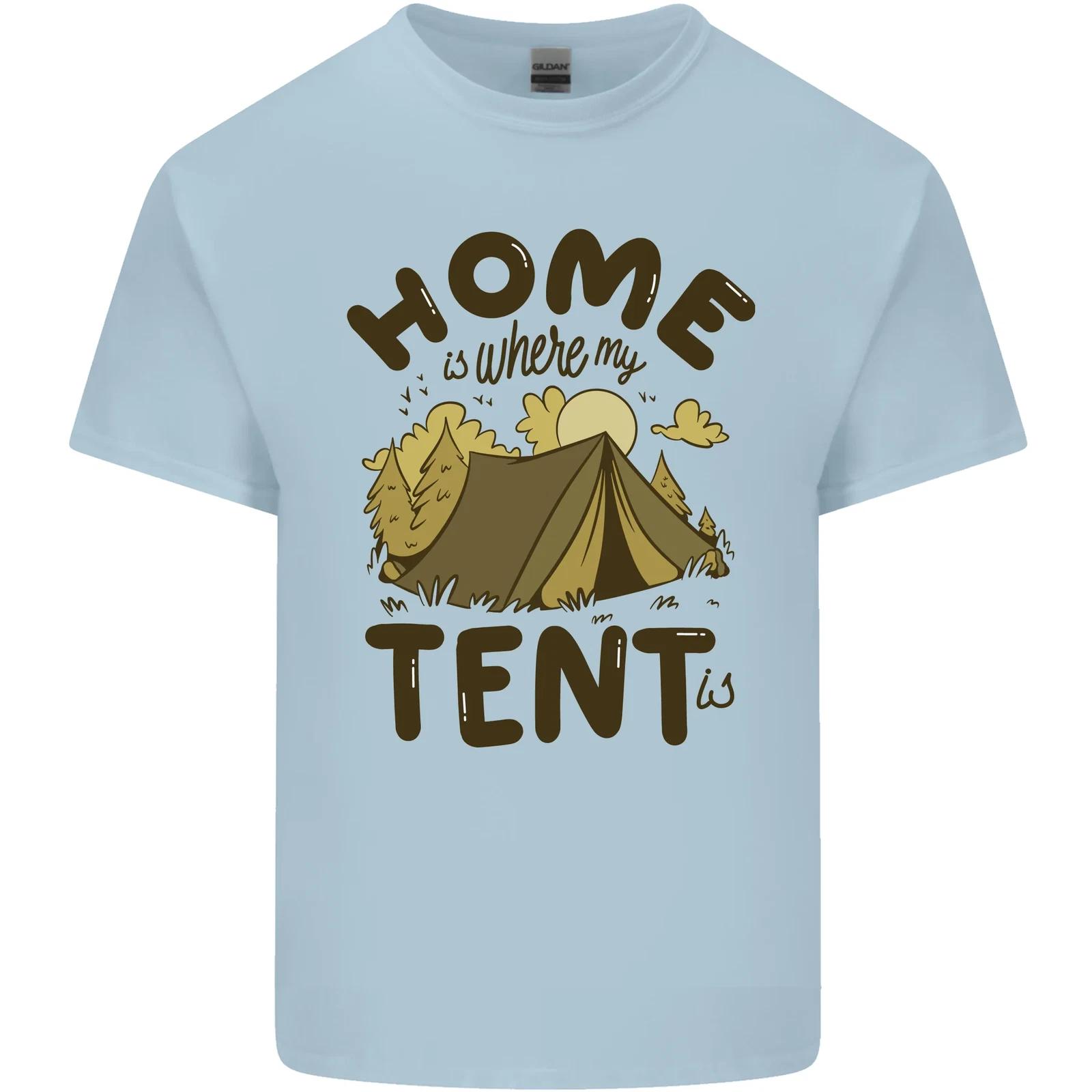 Home is Where My Tent is Funny Camping Kids T-Shirt Childrens S