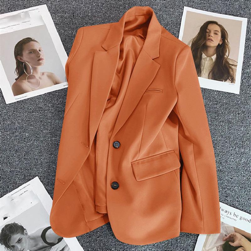 Ladies Fashion Casual Solid Color Loose Casual Business Blazer