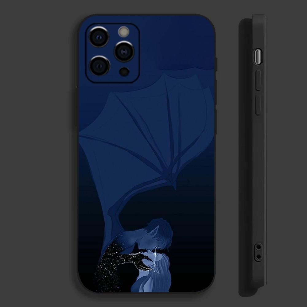 Acotar Court M-Mist und Fury Handyhülle Für Apple iPhone 15,14,13,12,11,Pro,X,XS,Max,XR,Plus,Mini Weiche Schwarze Hülle