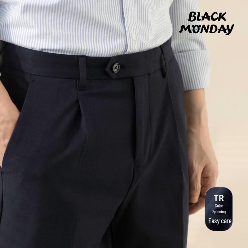 

BLACKMONDAY Men s Zero-Pressure Four-Way Stretch Tapered Pants 36