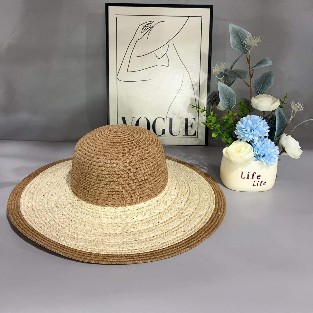 2024 Straw Hat & Handbag Set - Outdoor Travel, Sun Protection, Versatile High-End Fashion with Large Brim.
