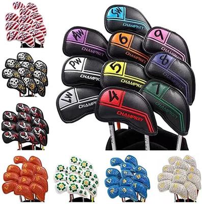 Golf Iron 3 To AW PW SW 10 12 Popular Cover, Leather, Embroidered, Waterproof, Selectable, No. 9, LW, Pieces, Pieces, Set, Numbered, Stylish,