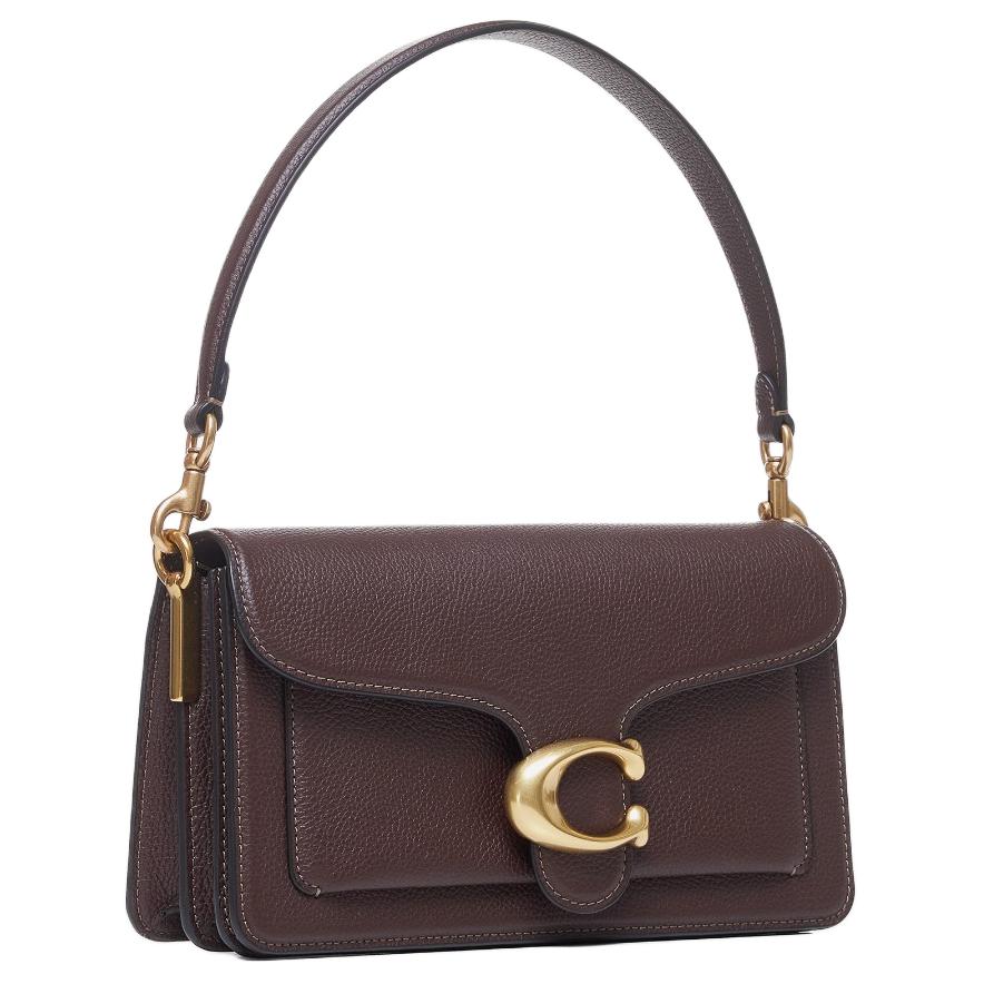 Coach Tabby 26 Removable Shoulder Strap Front Brand Logo Leather Underarm Handheld Crossbody Shoulder Bag Medium Women Bags Maple-Brown CH857-B4MPL