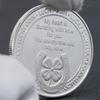 I Love You Four-Leaf Clover Lucky Silver-Plated Coin