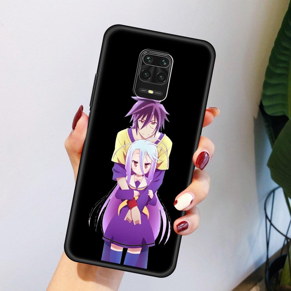 Anime NO GAME NO LIFE Pouzdro na telefon pro Xiaomi Redmi Note 8 11 10 Pro 10S 9S 9 9T 8T 9C 9A 8A 7 K40 Herní Silikonový Kryt