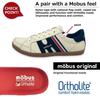 Mobus Men's Leather Sneakers, Genuine Leather, Sports, Casual, Walking Shoes, Current Model MOSEL (CREAM/NAVY, Measurement 25 Points, 0 Centimeters)