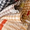 Light luxury pure wool scarf women's classic black and white winter fashion warm cashmere high-end gift