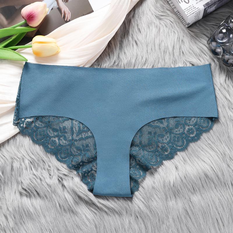 Lenjerie intimă nouă din dantelă fără cusături pentru femei, sexy, cu talie joasă, transparentă, chiloți respirabili, chiloți solizi invizibili, chiloți ușori, lenjerie intimă moale și confortabilă, obraznică