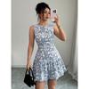 New Women Summer Floral Print Tank Top Dress Sleeveless Holiday Style Short Dresses For Girls