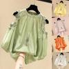 Chiffon Women Blouse Off Shoulder Round Neck Loose Fit Long Sleeve Lace Trim Solid Color Top Suitable for Casual and Formal Wear